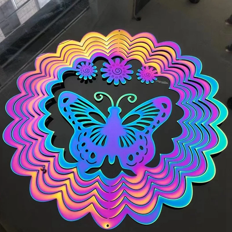 

Вращающийся Спиннер AT69 с бабочками, садовое украшение, колокольчики для комнаты, балкона, спальни