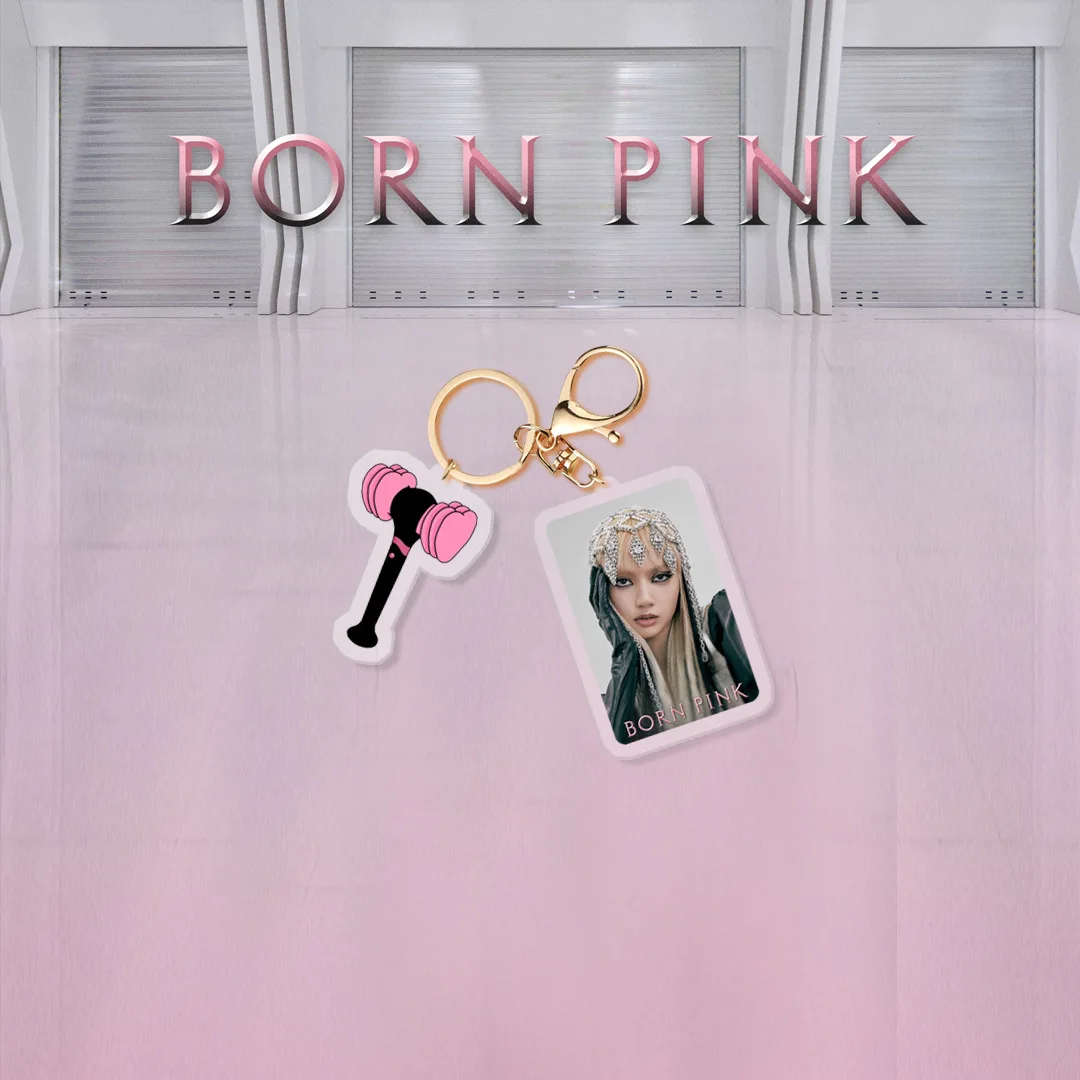Фото Kpop Lightstick брелок чёрный Рожденный розовый Веном Дженни ломо карты Лиза Роза Jisoo фотокарты альбом отключение K Pop аксессуары №3