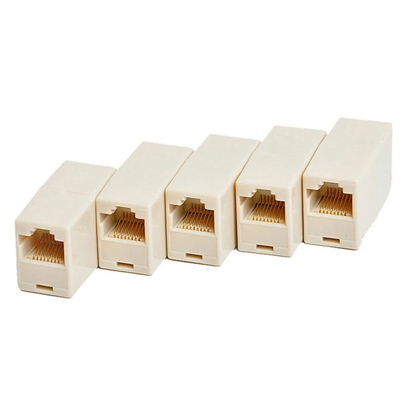 

100 Pcs Internet Tools RJ45 CAT5 Coupler Plug Adapter Network LAN Cable Extender Connector