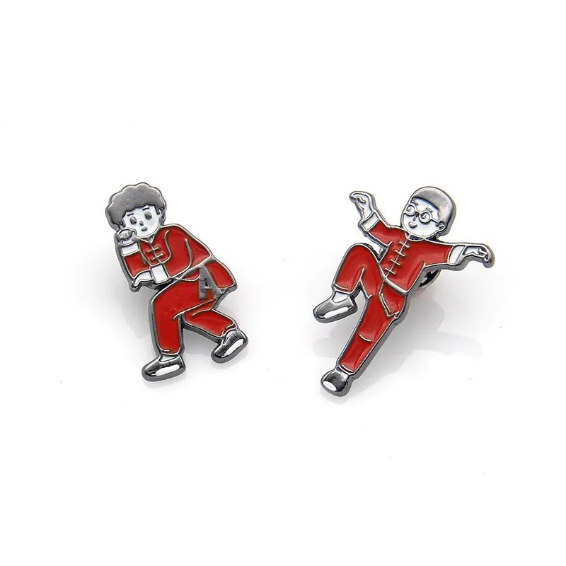 Китайские эмалированные булавки кунг-фу милая фигурка мастера тхэквондо Тай Цзи