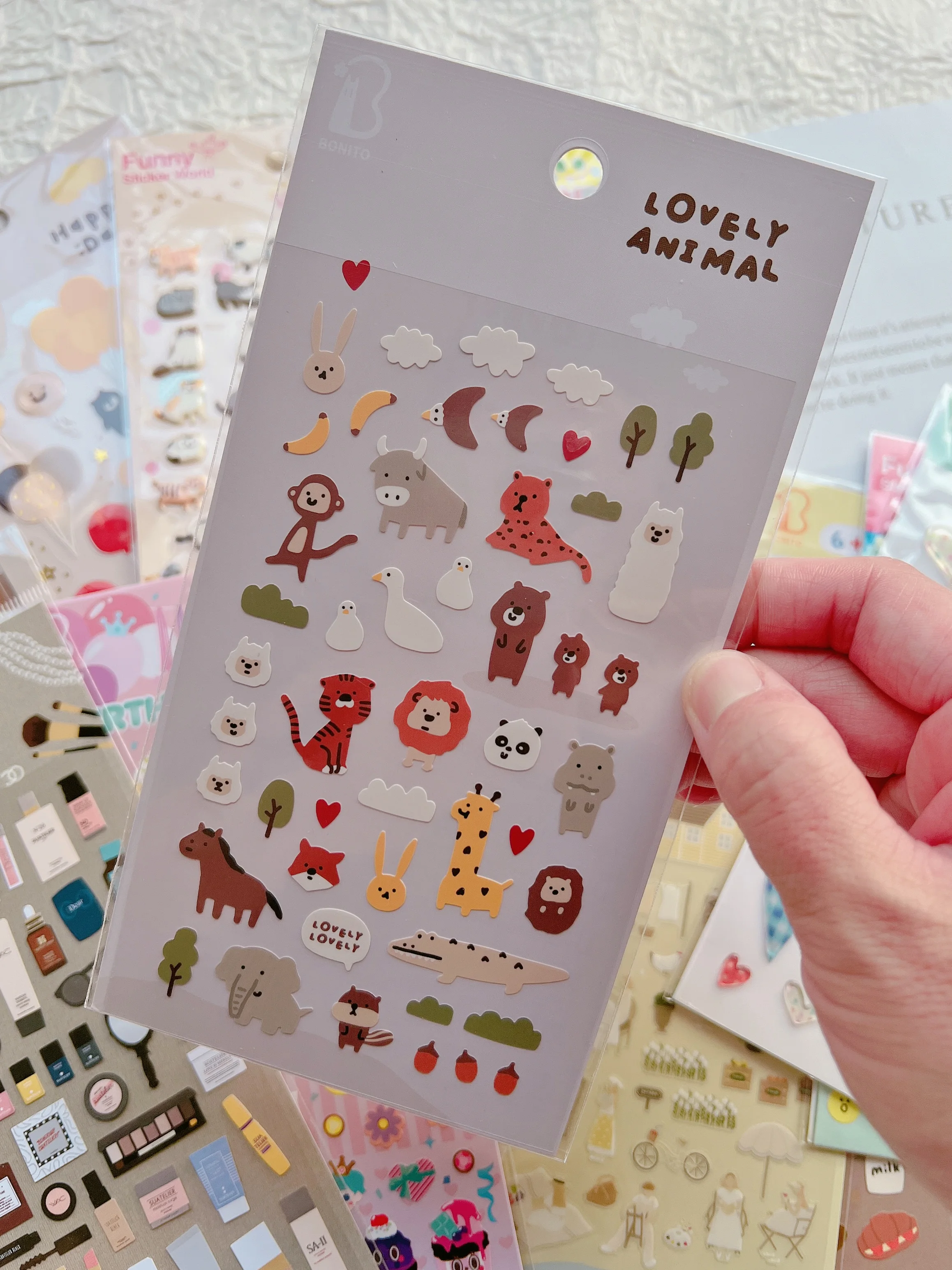 

Корейский импортный оригинальный Красивый бумажный стикер с животными s Скрапбукинг Diy Журнал эстетические стикеры Канцтовары декоративные принадлежности