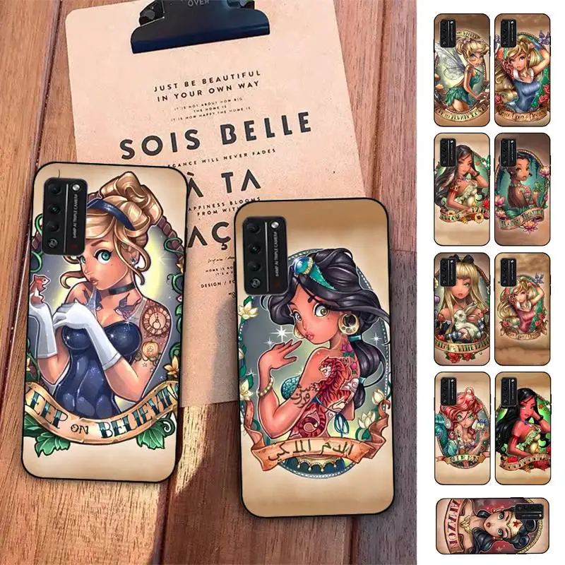 

Disney Princess Phone Case for Huawei Honor 10 i 8X C 5A 20 9 10 30 lite pro Voew 10 20 V30
