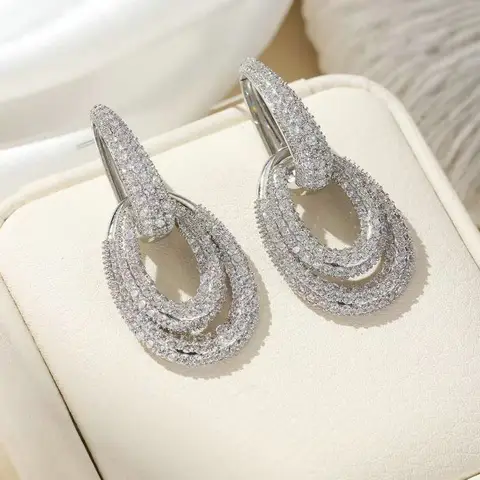 Bilincolor зелёные серьги-капельки из меди