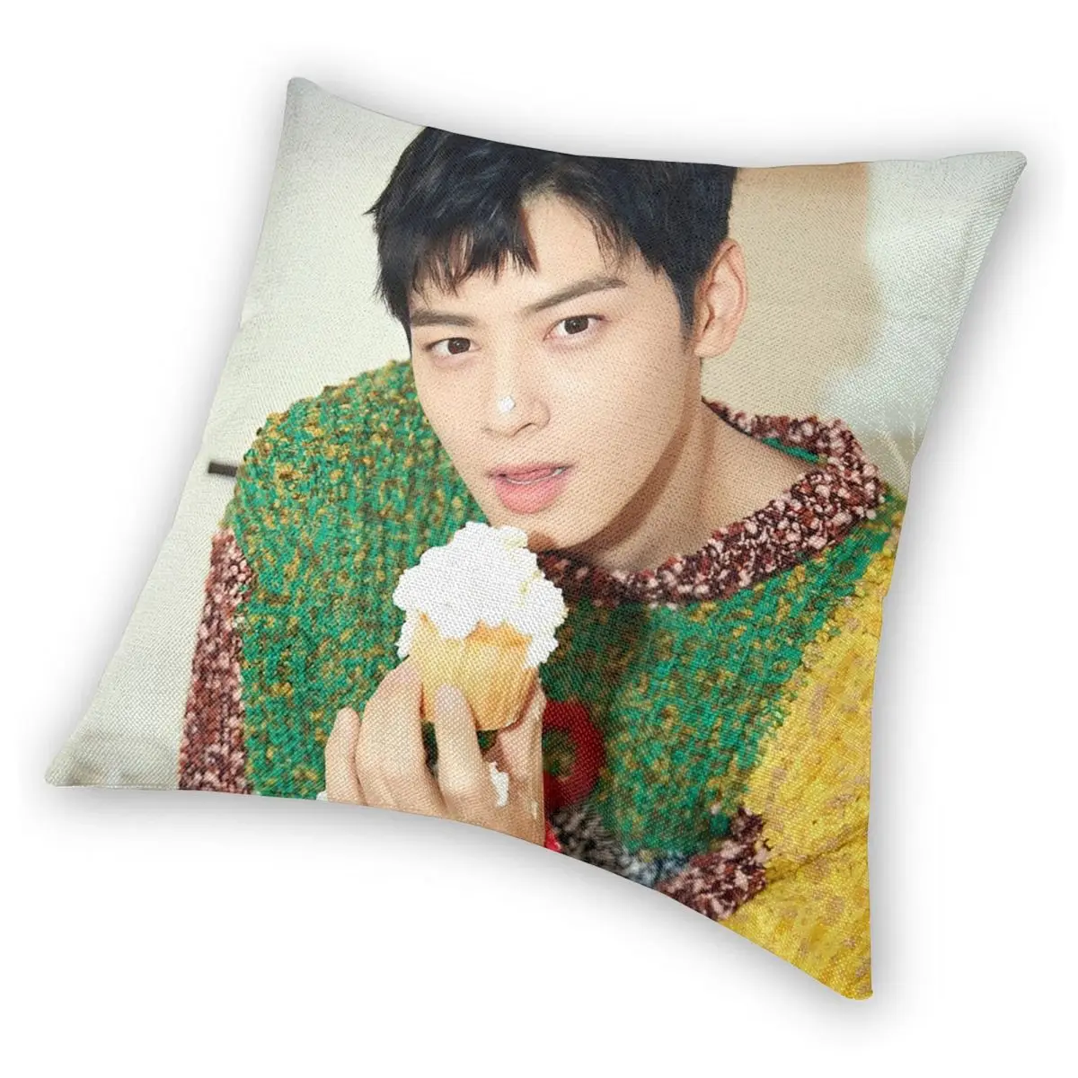 Cha Eun Woo наволочка с двусторонним принтом тканевая для подушки украшения Kpop Astro