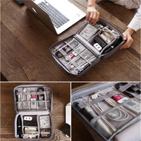 portable travel cable bag digital usb gadget cosmetic organizer charger wires zipper storage pouch kit case organizers supplies