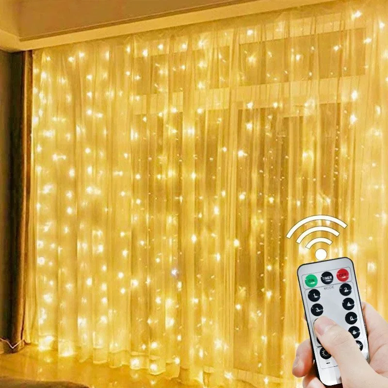 

3/4/6M New Year Led Curtain Lights Fairy Lights Decoration Chambre For Christmas Wedding Navidad Home Festoon Garland Bedroom