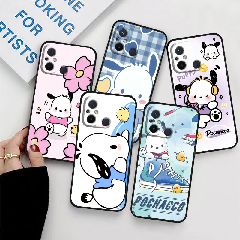 

Pochacco Cute Cartoon For Xiaomi Redmi 12C 11 A1 Plus 10 10X 9T 9C 9C 8 7 6 4G 5G Silicone Soft Black Phone Case Cover Fundas