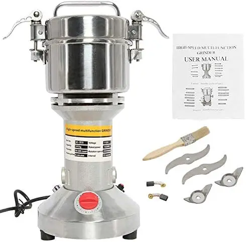 

Grain Mill Grinder 2500W 50-300 Mesh 36000RPM High Speed Stainless Steel Grinder Spice Herb Cereals Corn Flour Powder Machine C