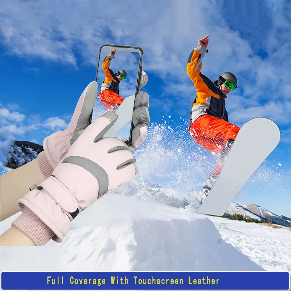 Лыжные перчатки водонепроницаемые ветрозащитные для сенсорного экрана