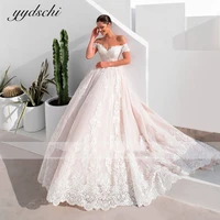 exquisite wedding dresses for women 2022 bride tulle lace appliques sweetheart bridal gown off the shoulder vestido de noiva