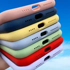 Чехол из жидкого силикона для iPhone 13 12 11 Pro Max Mini XR 8 Plus 7 6 S SE 2020 SE2 X XS, мягкий ударопрочный чехол для телефона, задняя крышка