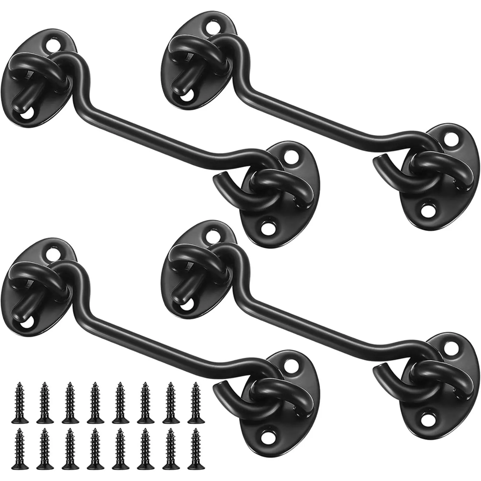 4 шт. 4-дюймовый крючок для оконной кабины защелка двери окна засов замок черный из