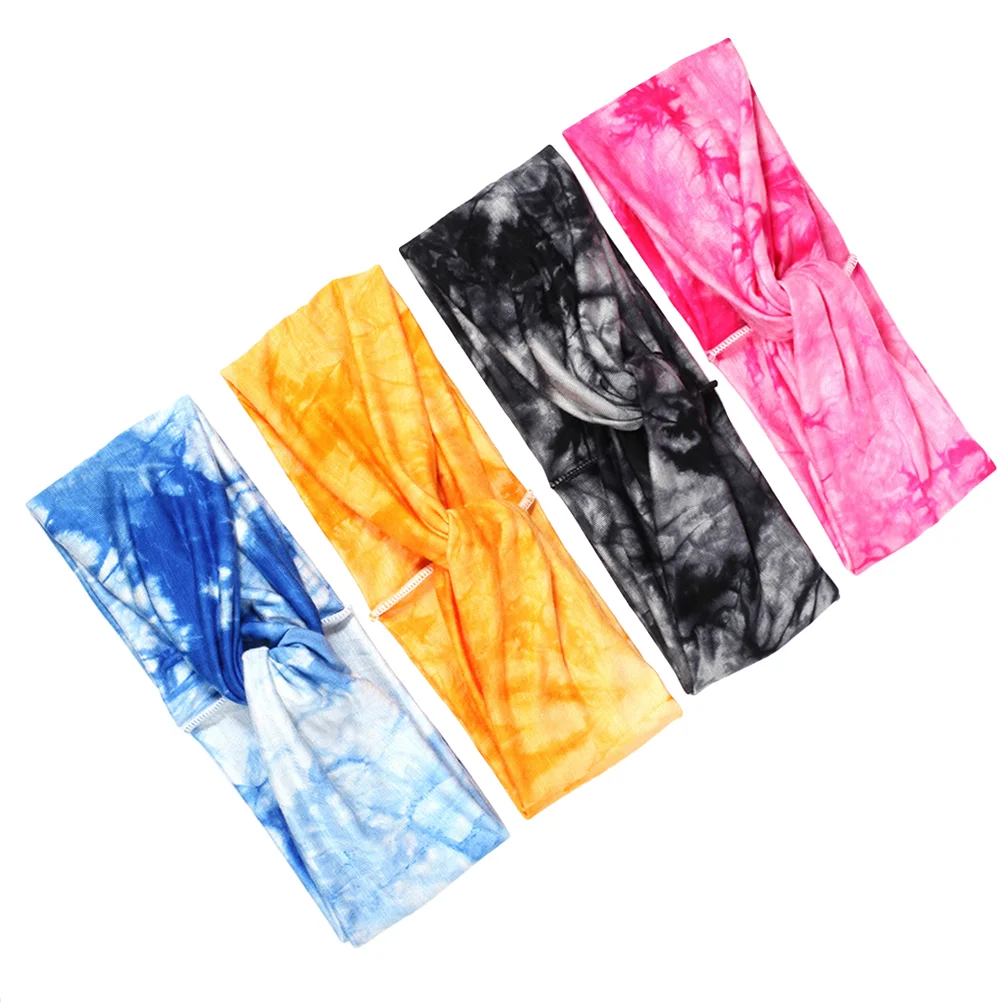 

4 Pcs Sweat-proof Hair Band Boho Head Scarf Non-slip Miss Sport Headbands Women
