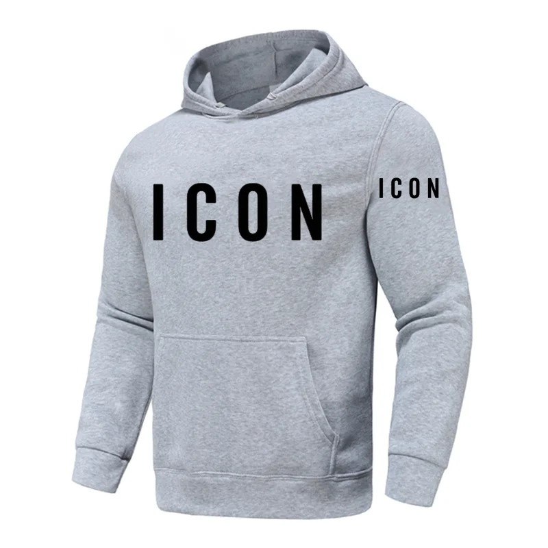 

2022 The New Fashion Autumn Winter Sweatshirts Fashion ICON Print Mens Hoodies Warm Funny Pullovers Casual Hip Hop Skateboard