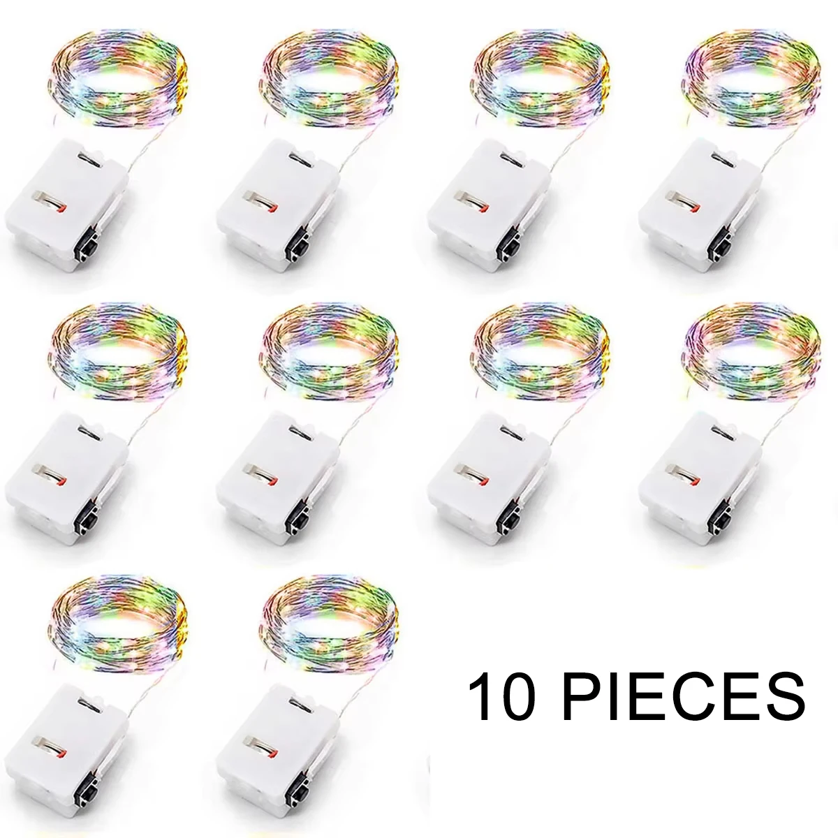 

Набор Из 10 Светодиодных Гирлянд На Батарейках, Серебристый/медный Провод, Для Декоративного Освещения На Свадьбы