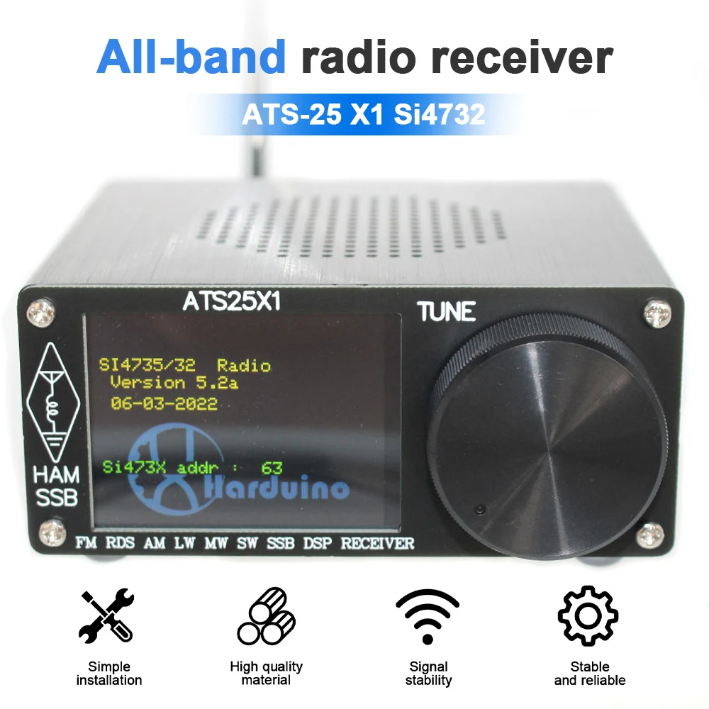 

ATS-25X1 Si4732 Full Band Radio Receiver FM LW MW And SW SSB DSP Receiver 2.4inch Touch Screen Built in Battery Upgrade Version