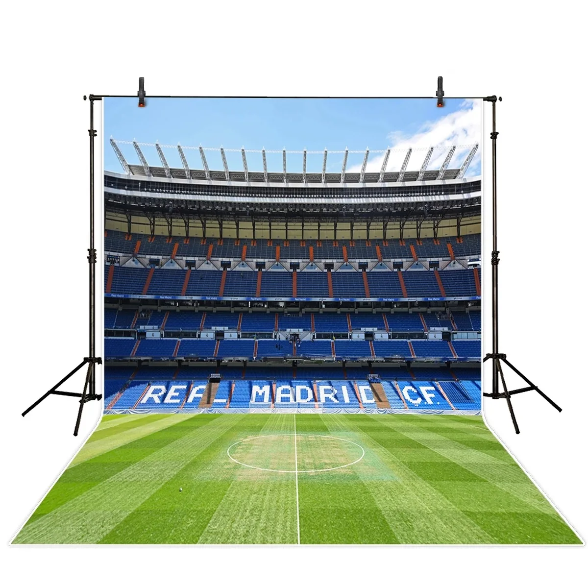 

Football Field Photography Background Blue Green Arena Football Field New Arrivals Vinyl Fabric Background Birthday Decor Props