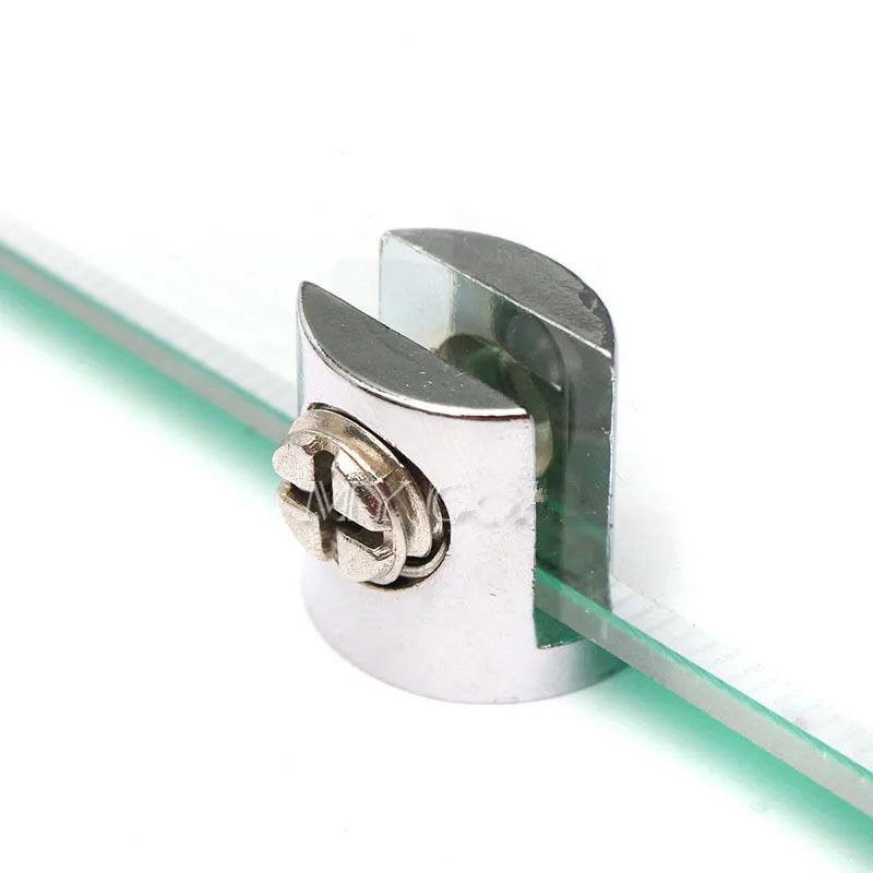 4pcs Glass Clamp Glass Plated Brackets Zinc Alloy Chrome finish Shelf Holder Support Brackets Clamps For 6-8mm/ 8-10mm/ 10-12mm