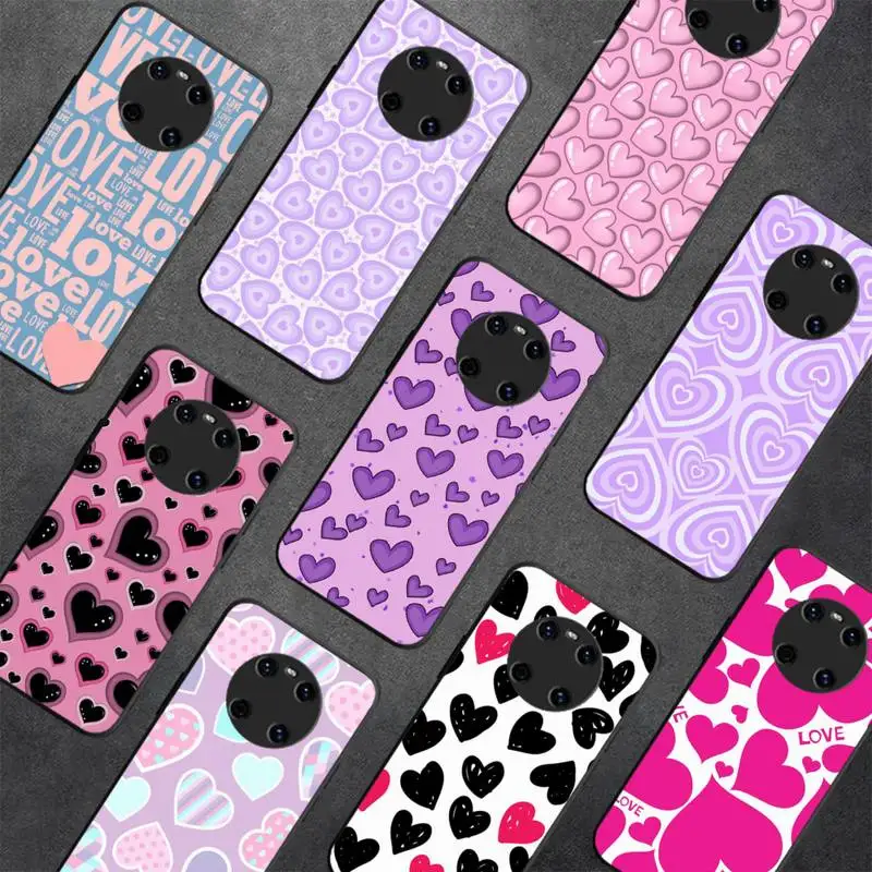 

Love Heart Phone Case for Huawei Y 6 9 7 5 8s prime 2019 2018 enjoy 7 plus