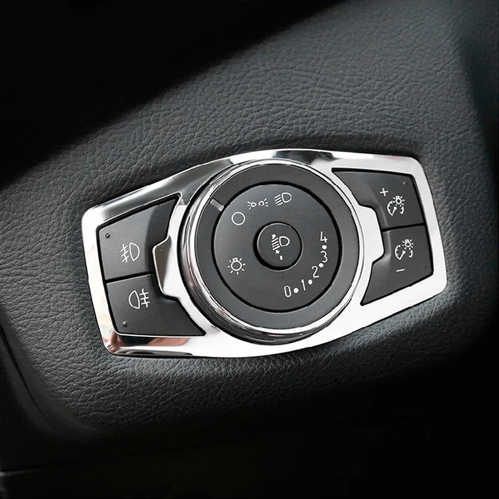 

Декоративная Блестящая Крышка Переключателя Фар Автомобиля Для Ford Focus 3 MK3 2012-2017, 3D Наклейка Из Нержавеющей Стали