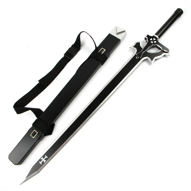 

Wooden 106cm Cosplay for Sword Art Online SAO 1:1 Asuna Weapon Kirigaya Kazuto Elucidator/Dark Repulser Sword Costume Party