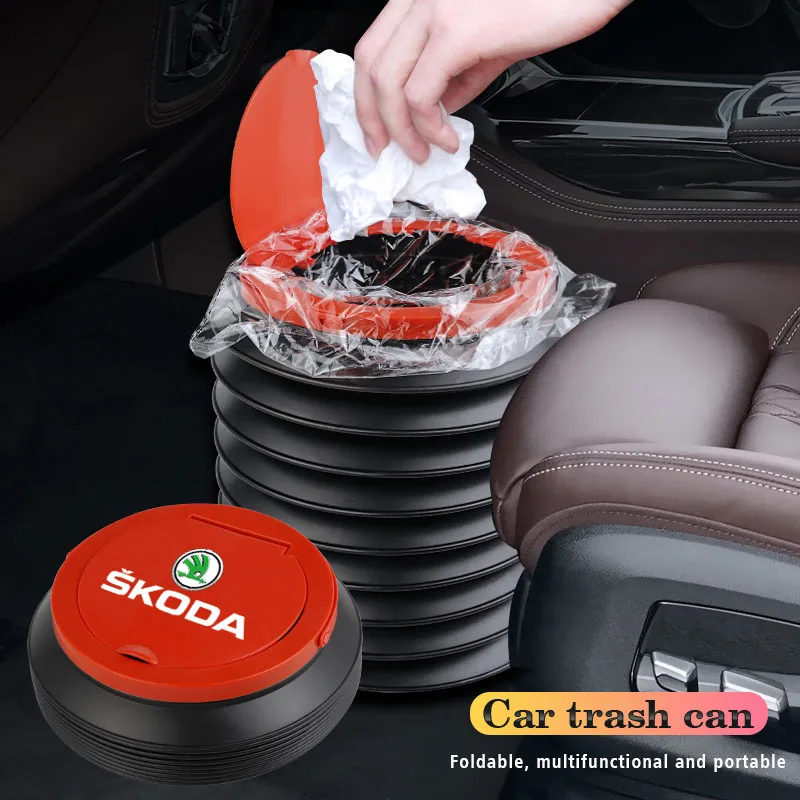 Складная мусорная корзина для Skoda Octavia Superb Rapid Kodiaq Karoq Fabia Kamiq Roomster |