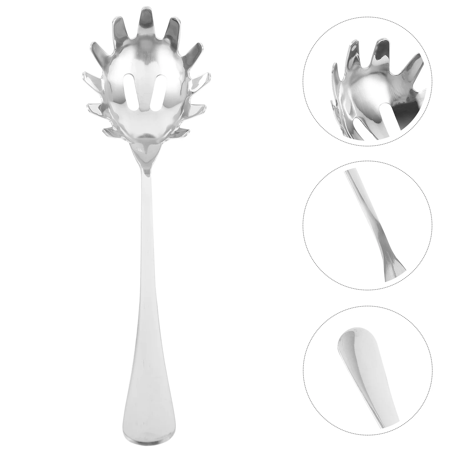 

Tool Noodle Spoon Non Stick Cookware Silicone Pasta Fork Stainless Steel Colander