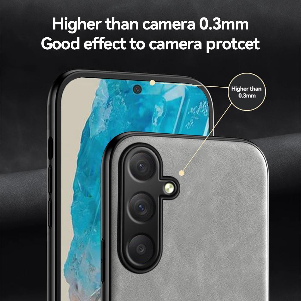Автомобильный магнитный держатель кожаная задняя крышка для Samsung Galaxy M35 5G рамка