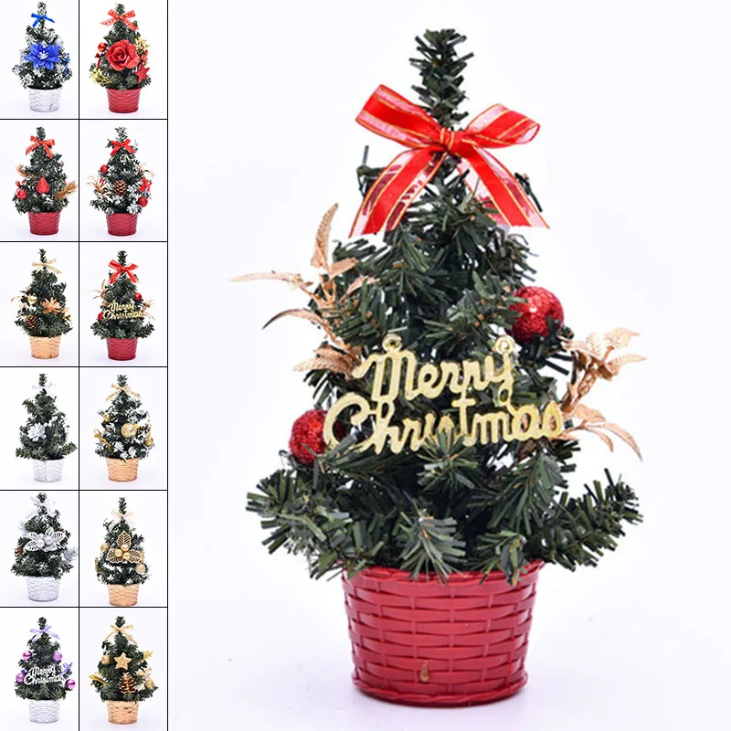 

1pcs 20cm Christmas Tree Decor Artificial Desktop Christmas Tree Decor Xmas Party Tree 2023 New Year Navidad Home Decor