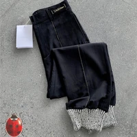 we11done pants 11 high quality trousers embroidered logo welldone patchwork hairy pants vintage high street trousers