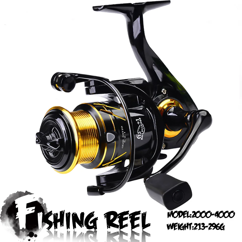 

5.2:1/5.1:1 Ratio Dazzling Fishing Reel Wheel Max Drag 11KG Long-distance Casting Metal Spinning Reel Durable Fishing Gear