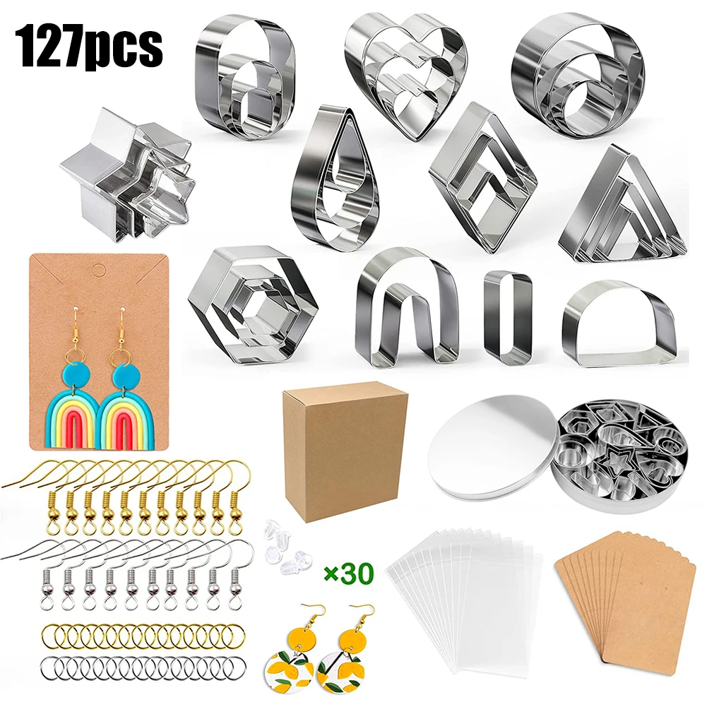 

Stainless Steel Polymer Clay Earring Cutters Baking Mould Handmade DIY Craft for Kitchen Baking Designer Jewelry Making Cake
