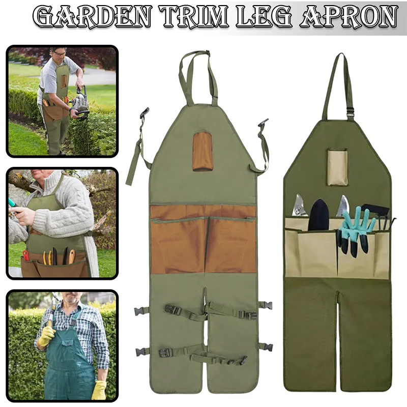 

New Durable Oxford Working Apron With Multiple Pockets Adjustable Cross-Back Straps Gardening Apron For Working Painting