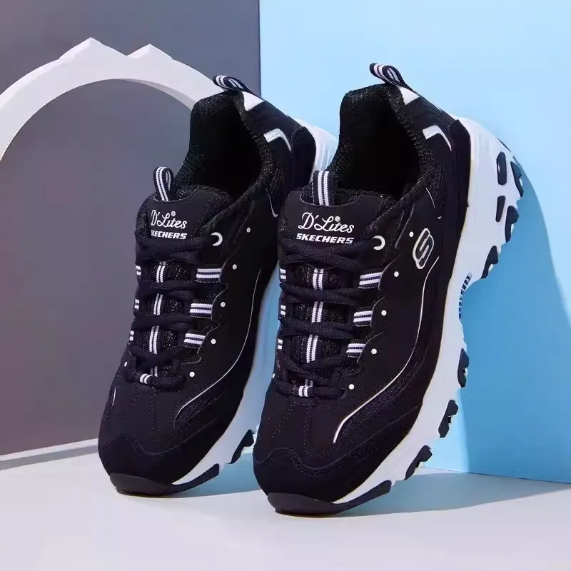 Skechers Женские кроссовки Fashion Повседневная обувь Ретро амортизирующая Panda