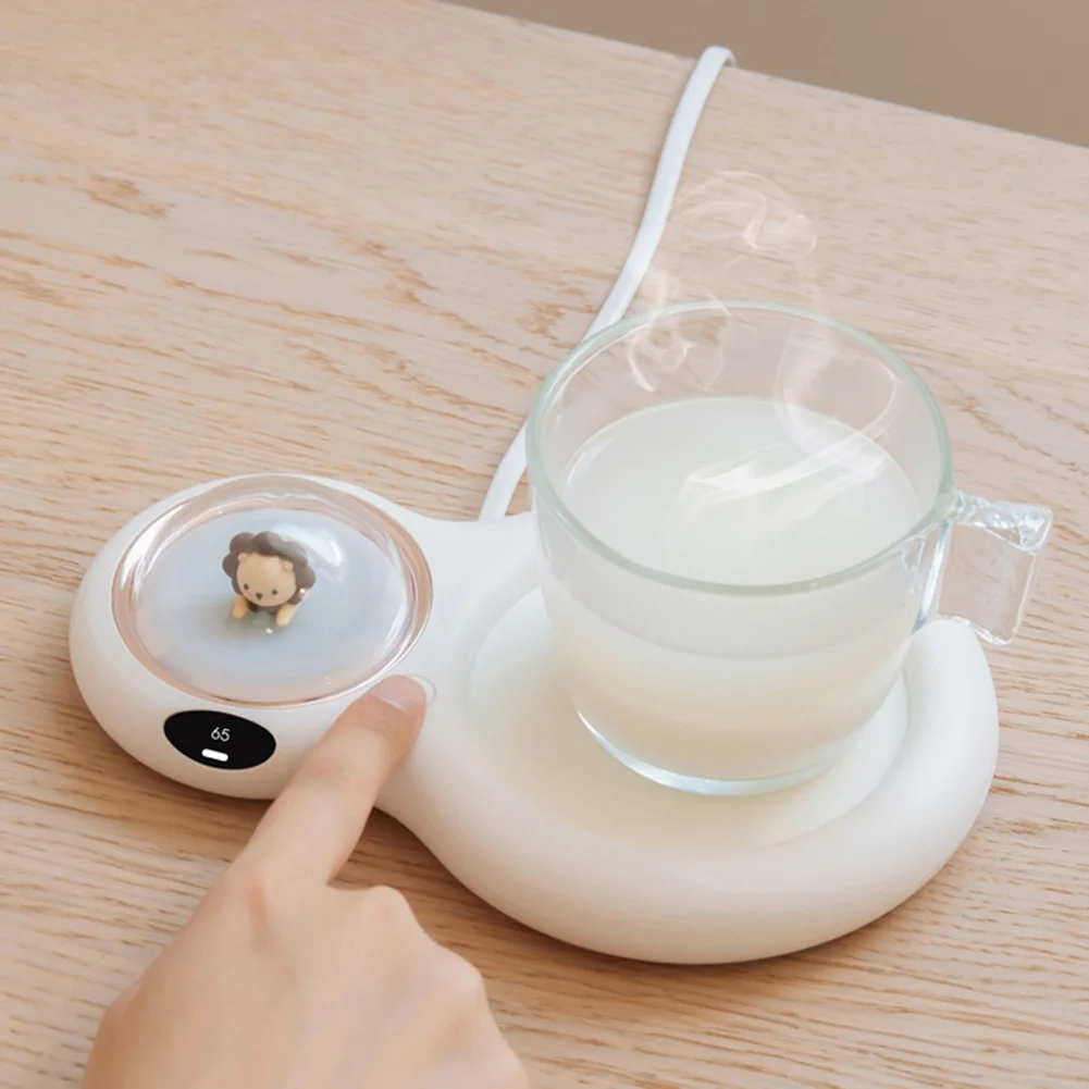 

Electric Cup Warmer Pad 3-Gear Adjustable Cute Cartoon Cup Warmer Coaster Auto Coffee Tea Heating Mats Supplies