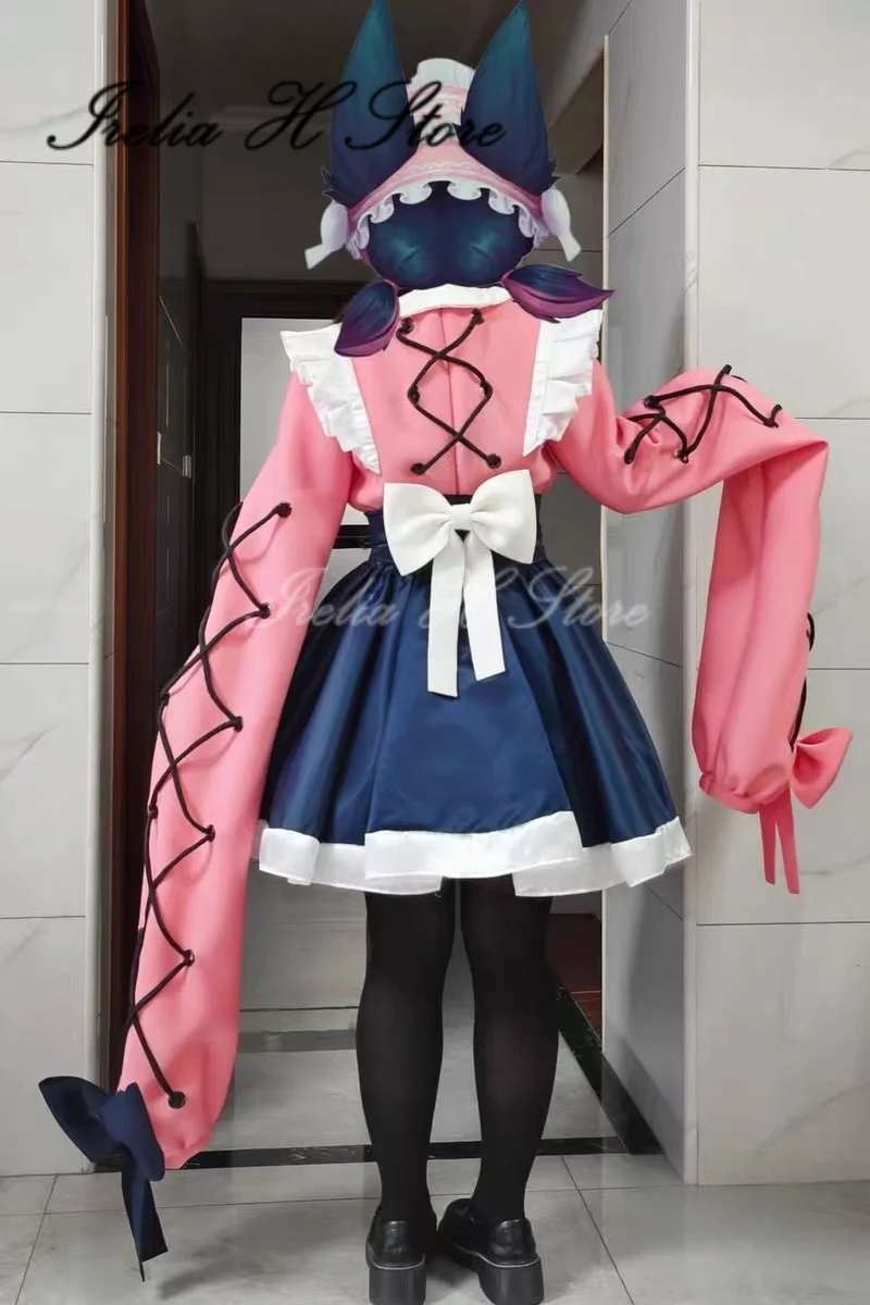 Фото Ирелия Х Кофейная Душа Векс ‌   Костюм для косплея LOL The Gloomist Vex Cutie Cafe Maid Dress, изготовленный на заказ №2