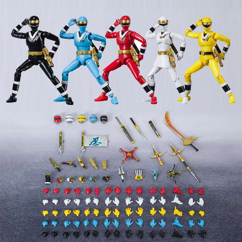 

BANDAI Super Minipla SHODO SMP Ninja Sentai Kakuranger Power Rangers Action Figures Mobile Assemble Model Anime Kit