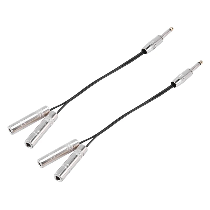 

2 X PRO 6,35 мм 3,5-дюймовый стерео джек разделитель кабель адаптер свинцовый штекер для 2 X розетки