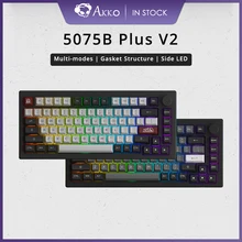 Akko 5075B Plus V2 75% Mechanical Gaming Keyboard 3/5 Pin Hot Swap Three-Modes RGB 2.4GHz Wireless/USB Type-C/Bluetooth 5.0