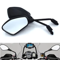 universal 10mm motorcycle rearview mirror left and right mirror black for kawasaki zzr600 zx6r zx636r zx6rr zx9r zx10r z1000