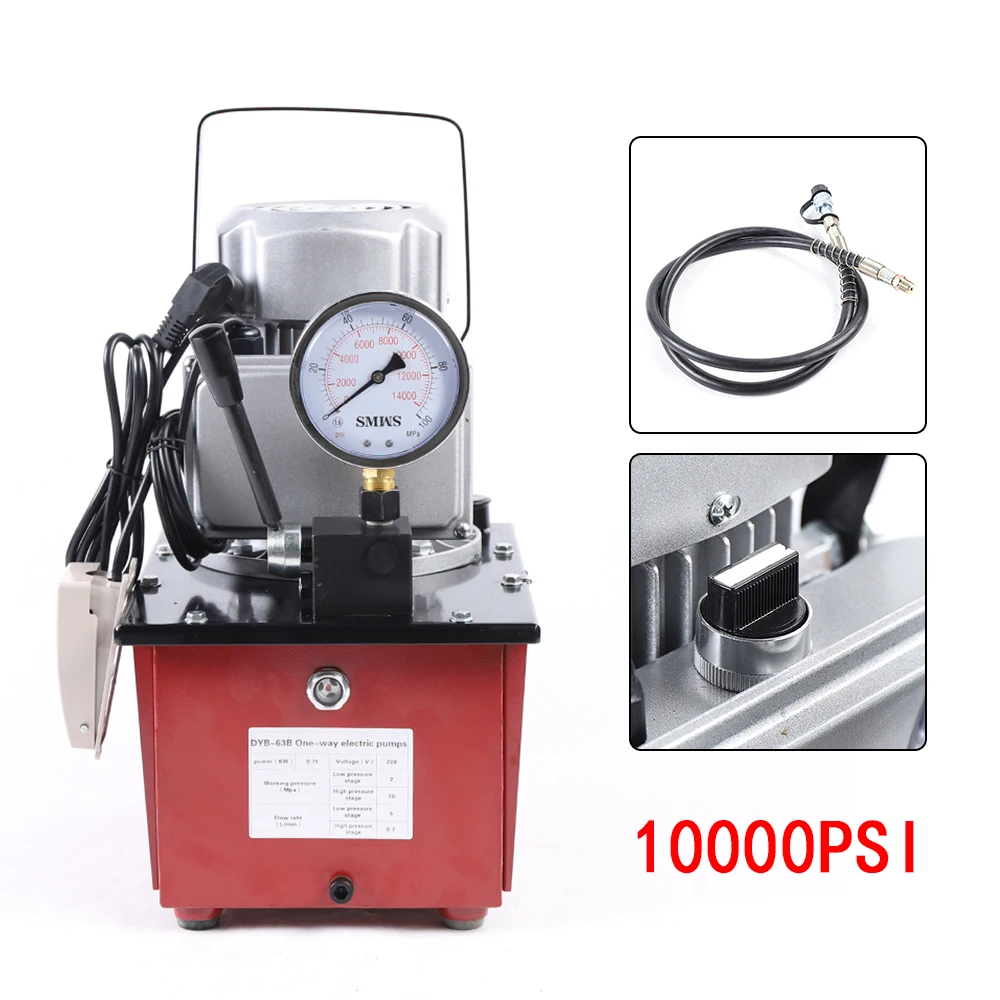 

750W Electric Driven Hydraulic Pump Machine 2-70Mpa Jack Split
