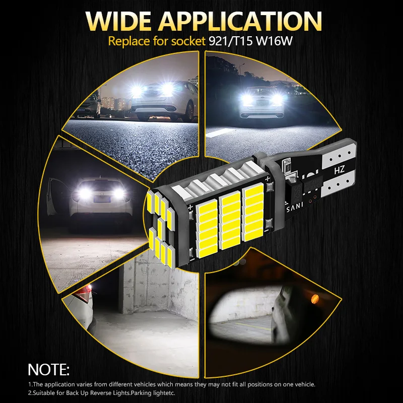 Автомобисветильник T15 W16W 2 шт. Canbus без ошибок 4014SMD аксессуары для салона