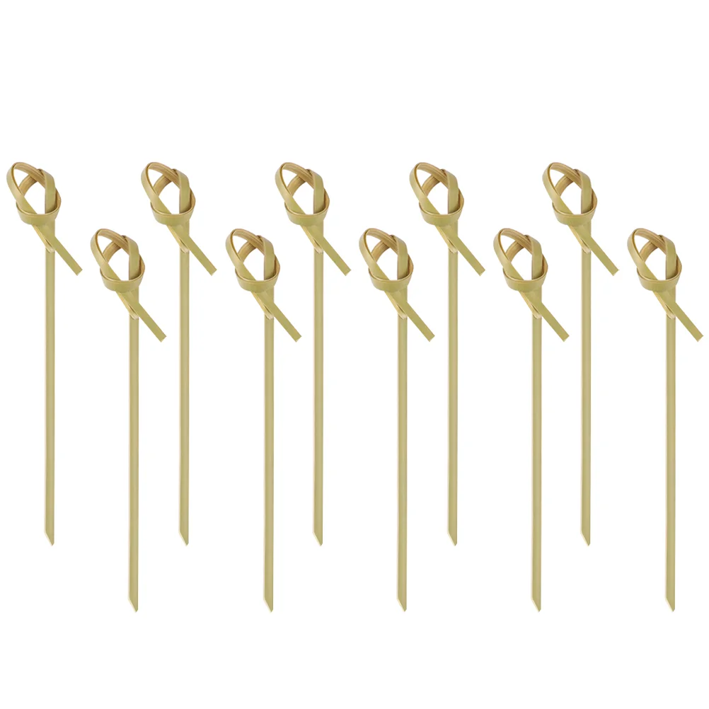 

Cocktail Sign Food Sticks Sushi Fruit Pick Drink Bamboo Knot Picks Martini Olives Skewers