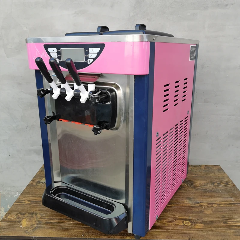 

Desktop Soft Ice Cream Machine Stainless Steel Ice Cream Vending Machine 110V 220V