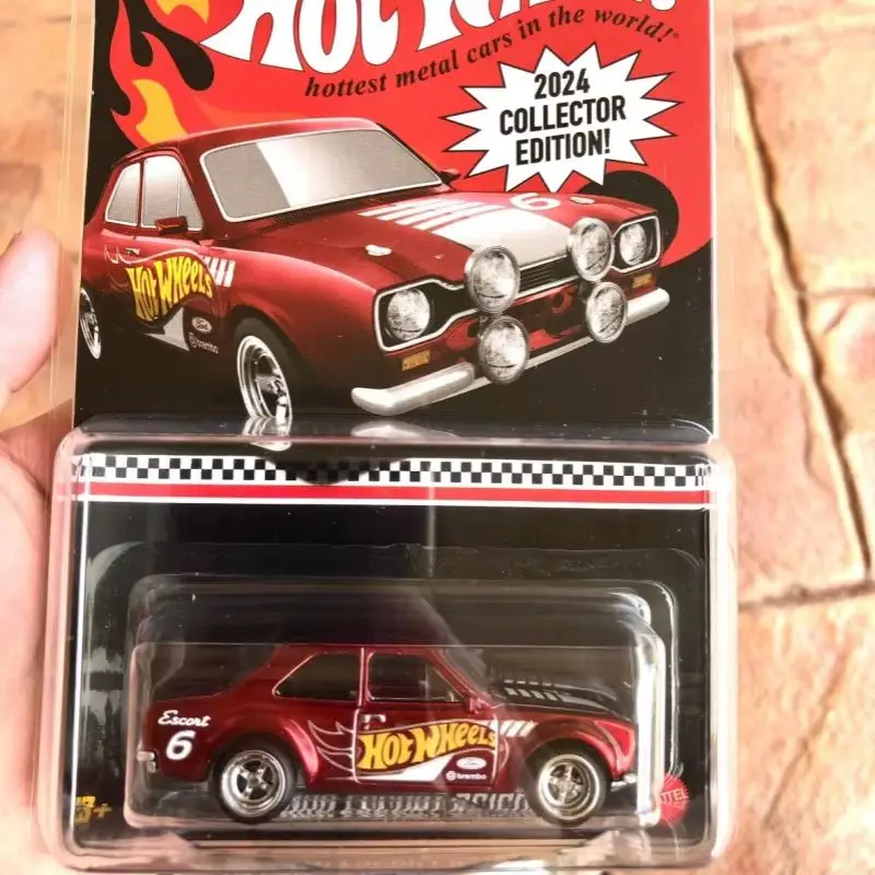 Фото Оригинальный Hot Wheels '70 Ford Escort Rs1600, эксклюзивная коллекционная версия, литой автомобиль, 1/64, модель автомобиля, детская коллекция игрушек №3
