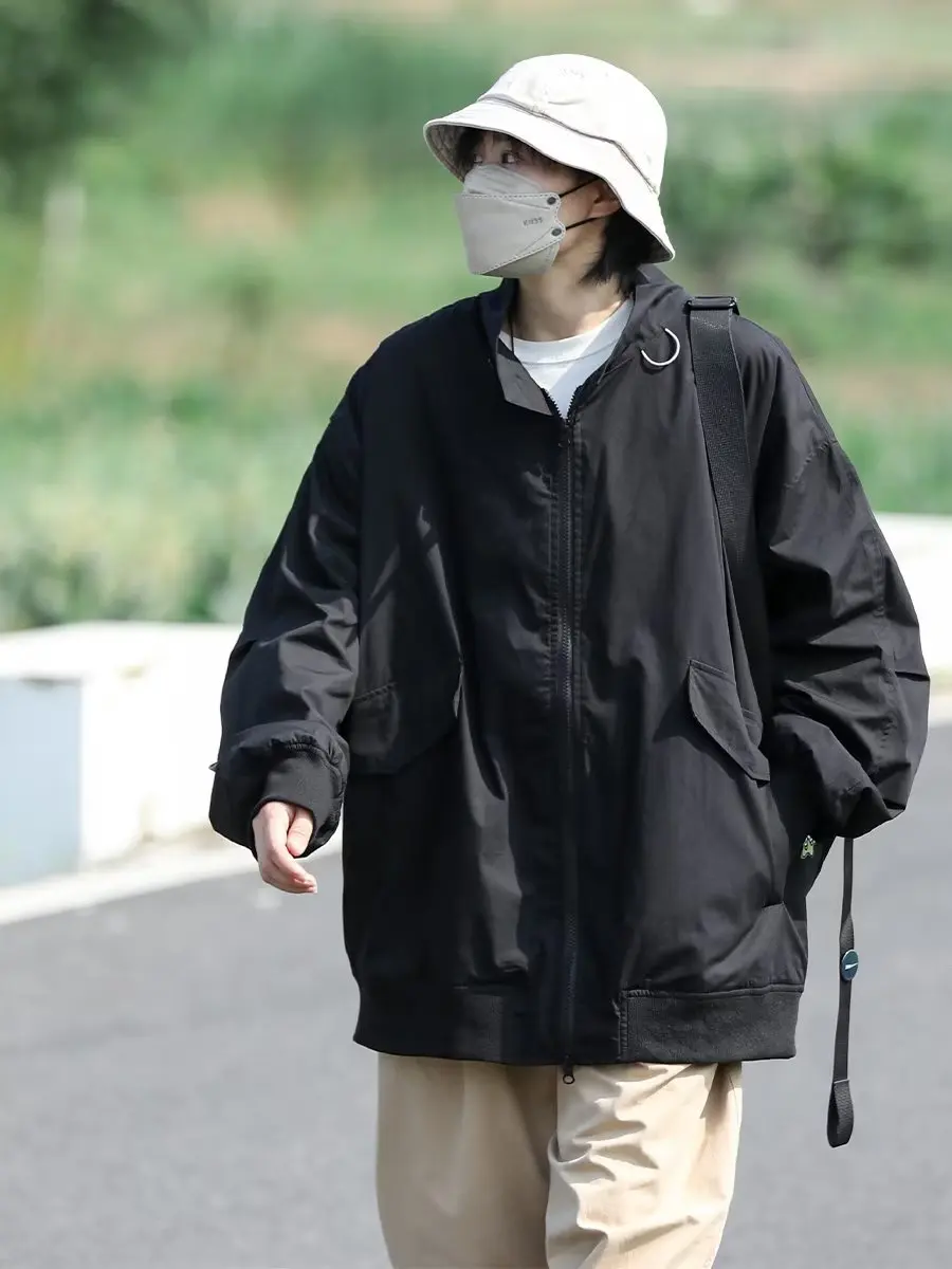 

Y2K Deeptown Vintage Bomber Jacket man Oversized Harajuku Streetwear Aviator Jackets Female 2000s Aesthetic Korean Fashion Coats