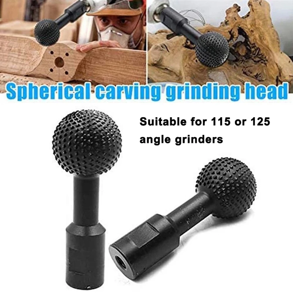 

1pc 14mm Ball Gouge Rotary Grinding Head Wood Carving Polishing Engraving Drilling Bits For 115/125 Angle Grinder