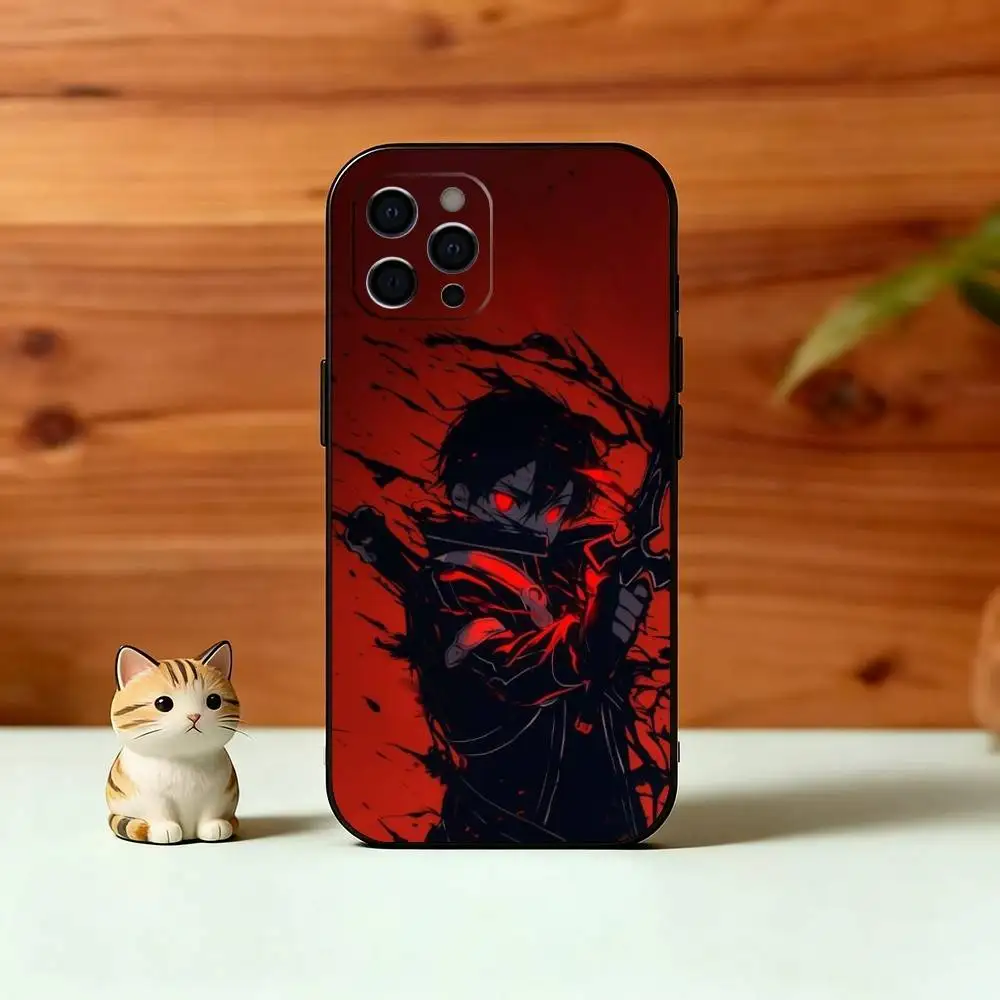S-Sword Art Online K-Kirito Phone Case Silicone Soft For IPhone 17 16 15 14 13 12 11 X XR Plus Pro Max Plus (art.: 3920da05ea65f) - 3920da05ea65f
