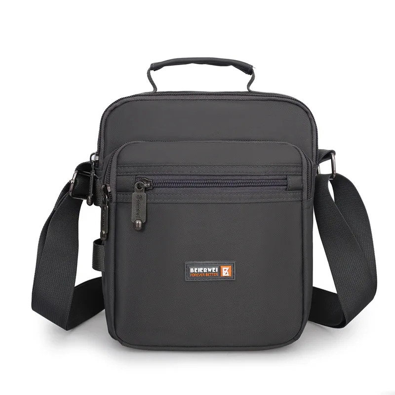 Повседневная сумка через плечо для мужчин нейлоновая сумка-мессенджер с боковым