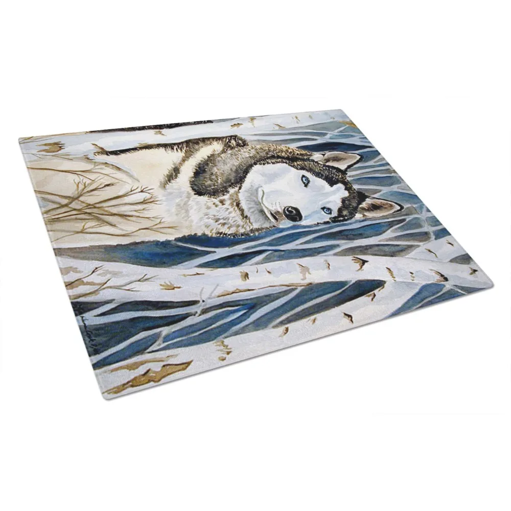 

7137LCB Siberian Husky Glass Cutting Board Large, 12H x 16W, multicolor Free Shipping